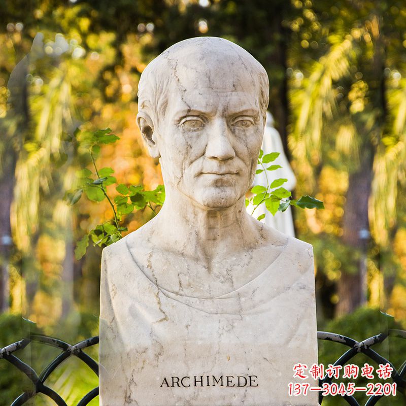 成都阿基米德头像雕塑让伟大思想永恒镌刻
