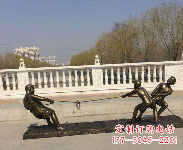 成都拔河儿童雕塑