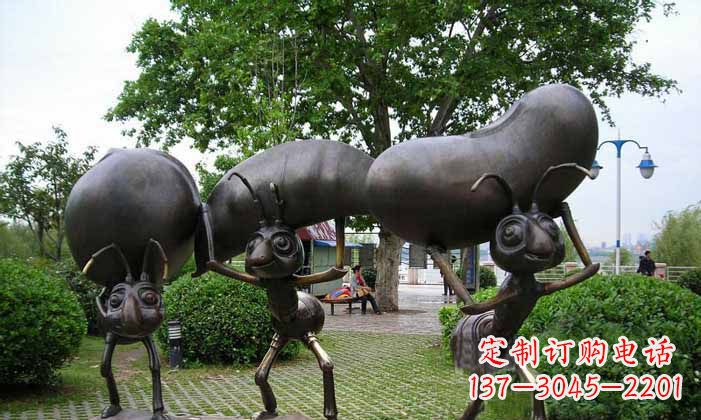 成都搬运粮食的蚂蚁公园景观铜雕