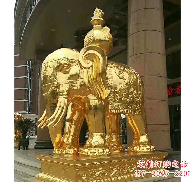 成都宝瓶大象铜雕