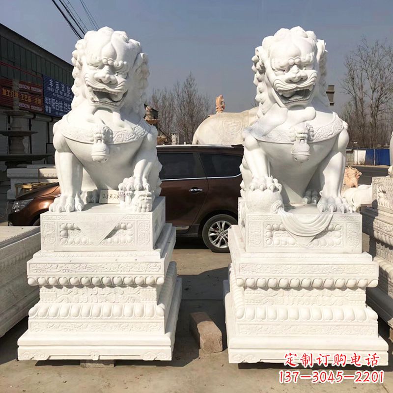 成都北京汉白玉石狮子