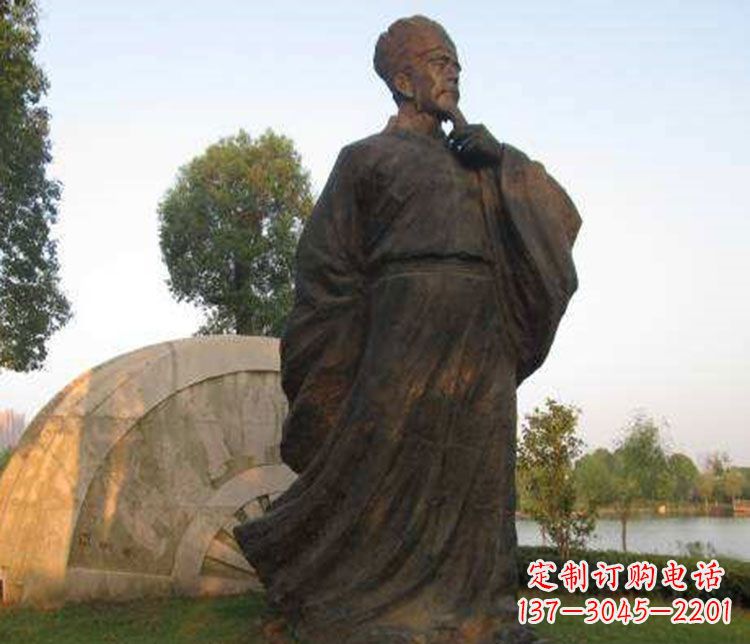 成都北宋文学家欧阳修铜雕