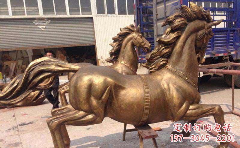 成都奔马广场铜雕