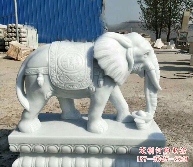 成都大象汉白玉吊坠