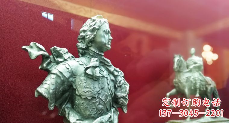 成都彼得大帝半身像古代西方名人铜雕