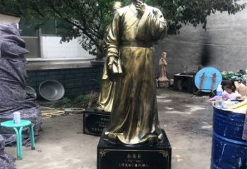 成都白居易仿铜雕像经典中国古代诗人的艺术再现