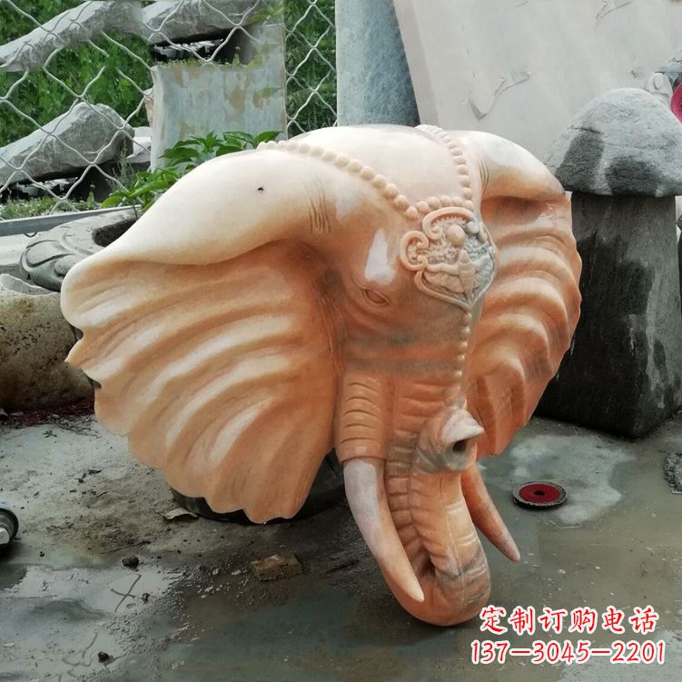 成都精美大象头雕塑