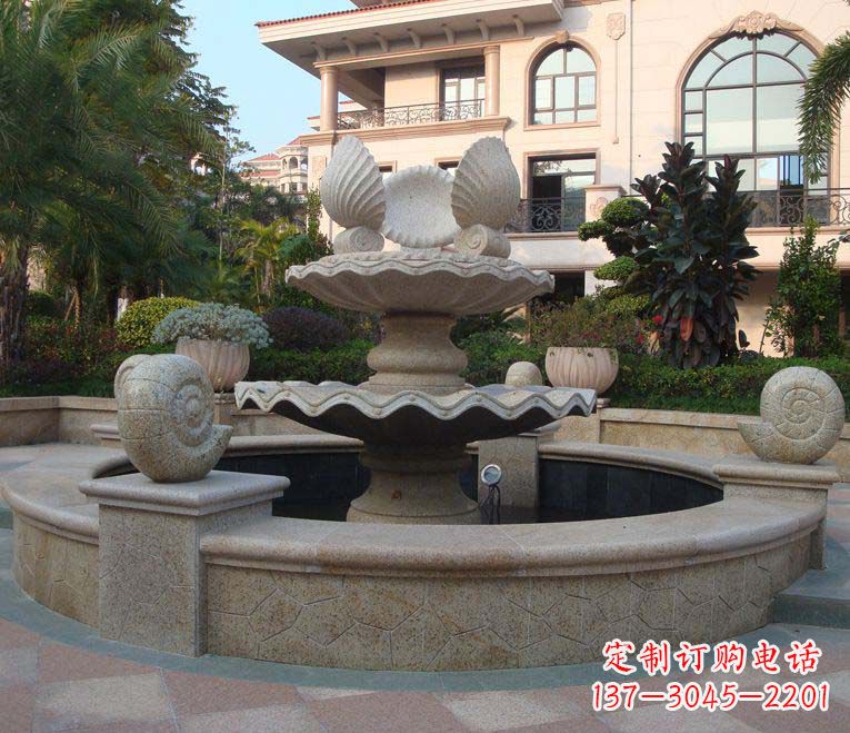 成都别墅景观多层喷泉石雕
