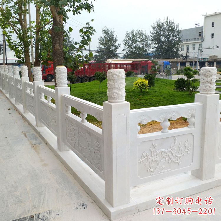 成都别墅园林大理石石雕栏板护栏