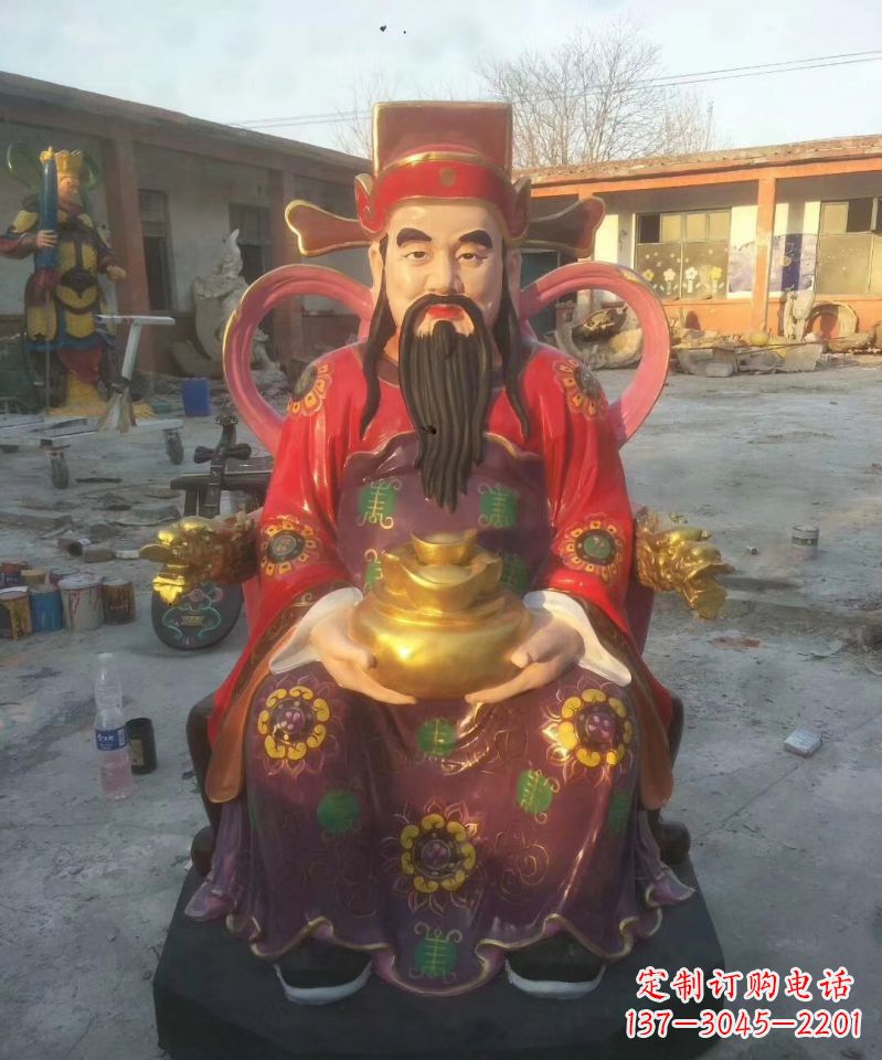 成都玻璃钢彩绘财神