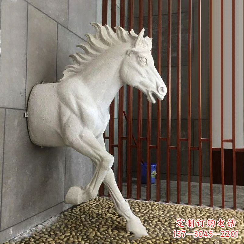 成都玻璃钢创意动物雕塑——穿墙而过
