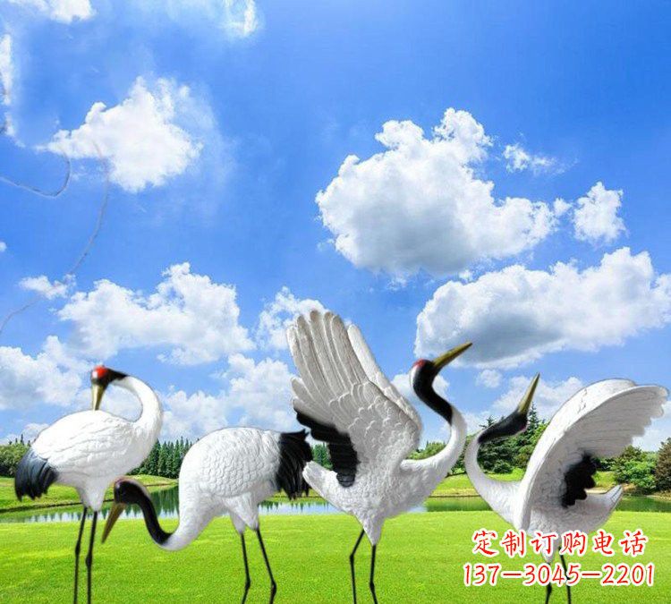 成都玻璃钢丹顶鹤