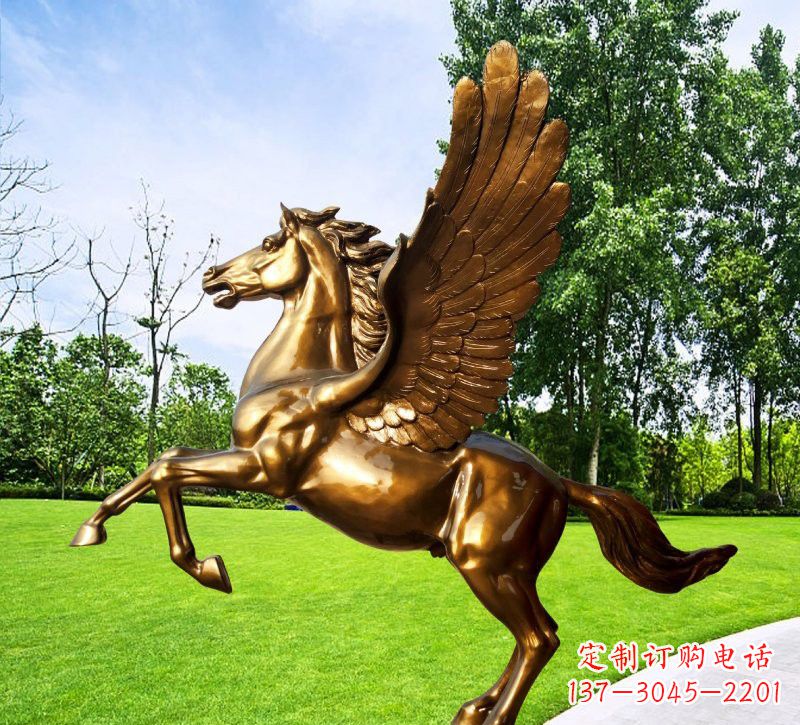 成都玻璃钢仿铜动物马雕塑精美的艺术品