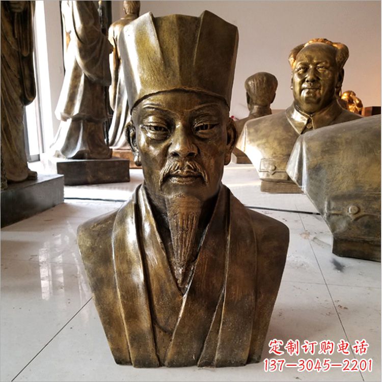 成都玻璃钢苏轼头像雕塑