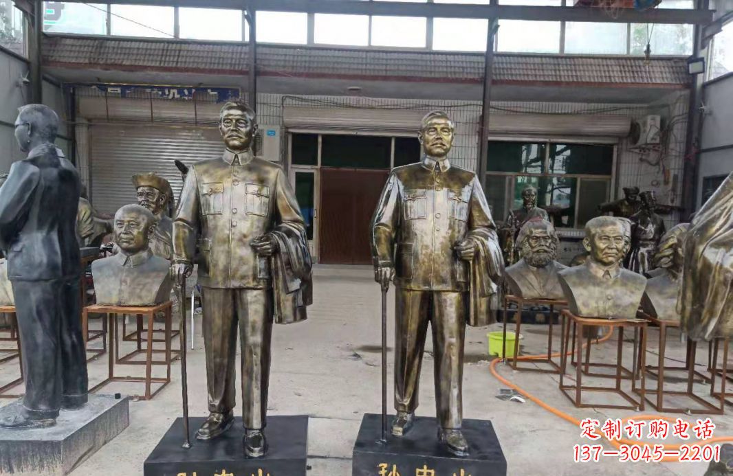 成都玻璃钢仿铜校园景区伟人孙中山雕塑