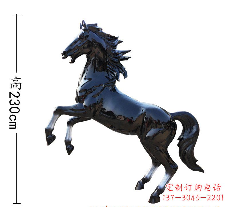 成都玻璃钢仿真黑马雕塑