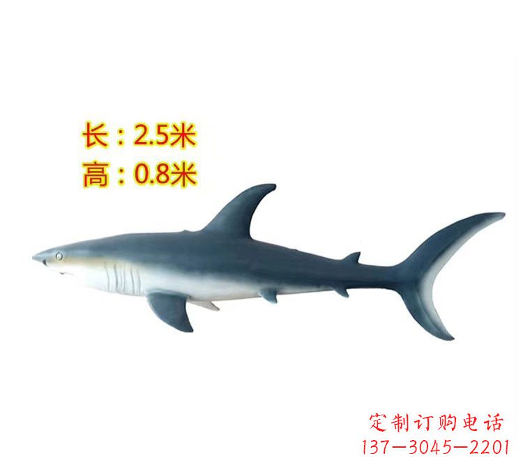 成都玻璃钢仿真鲨鱼雕塑