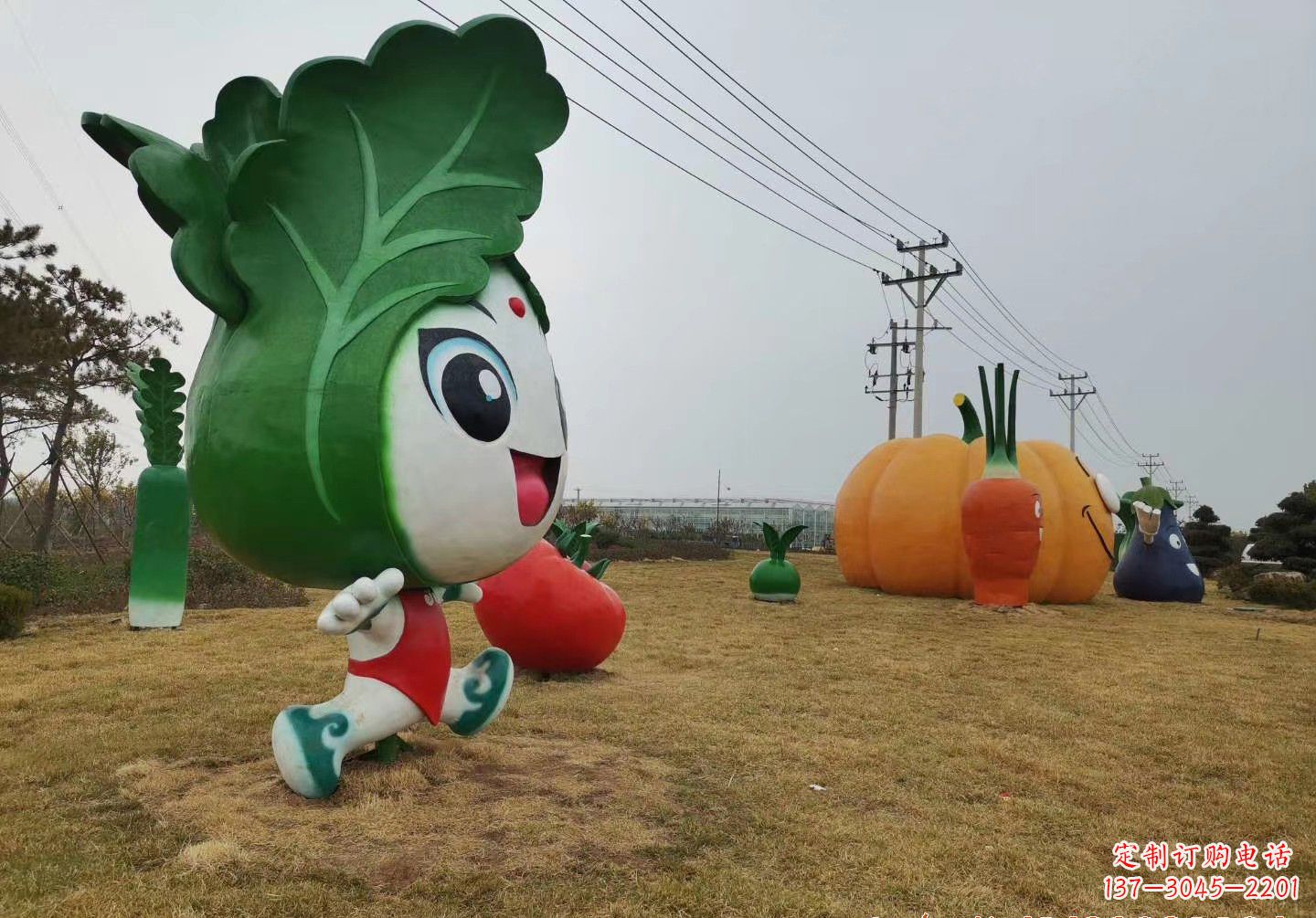 成都玻璃钢白菜雕塑精美的艺术品