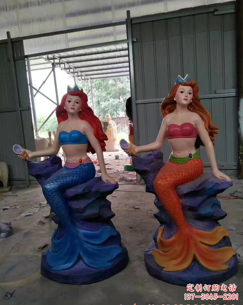 成都玻璃钢美人鱼雕塑——精美的艺术作品