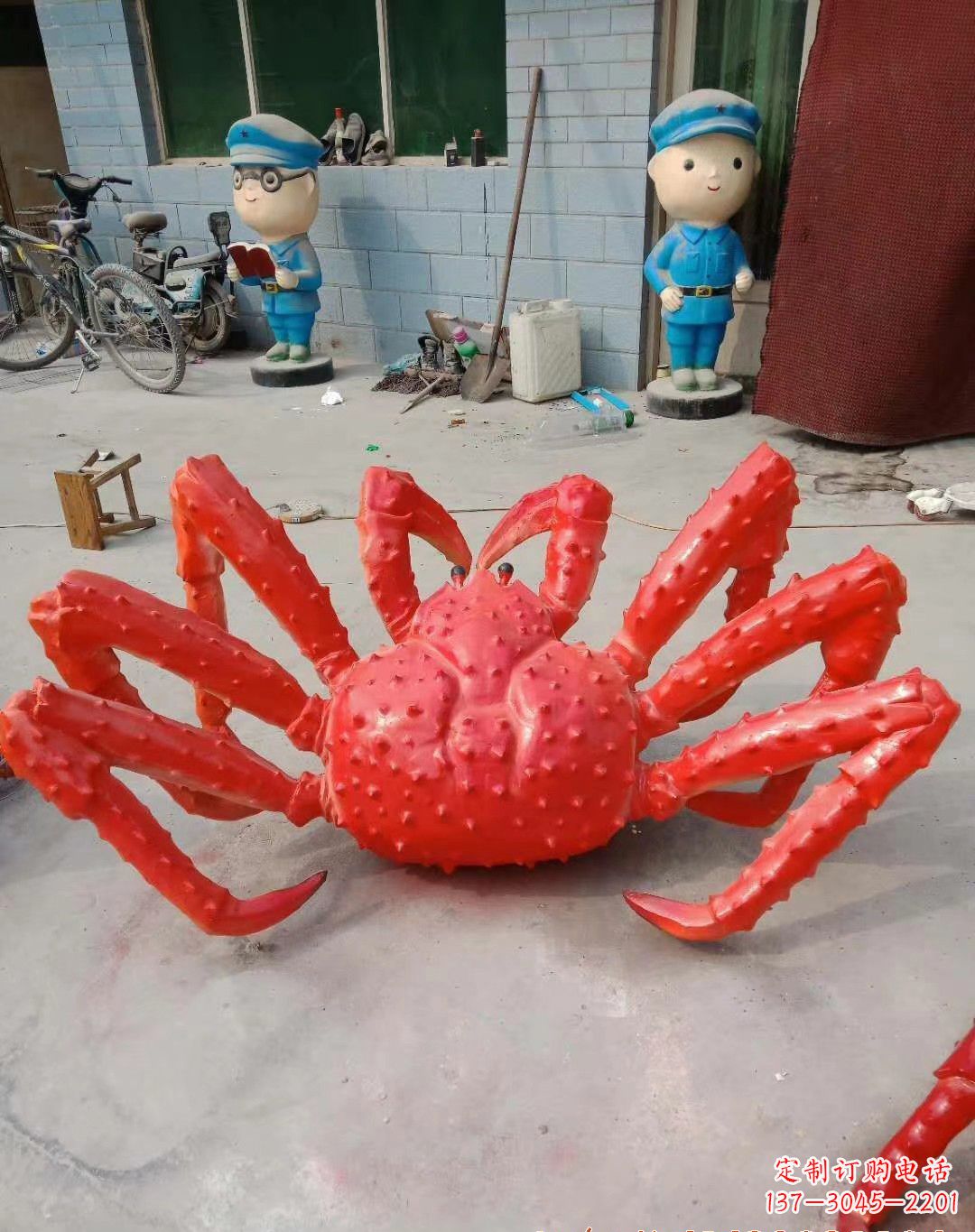 成都玻璃钢螃蟹雕塑