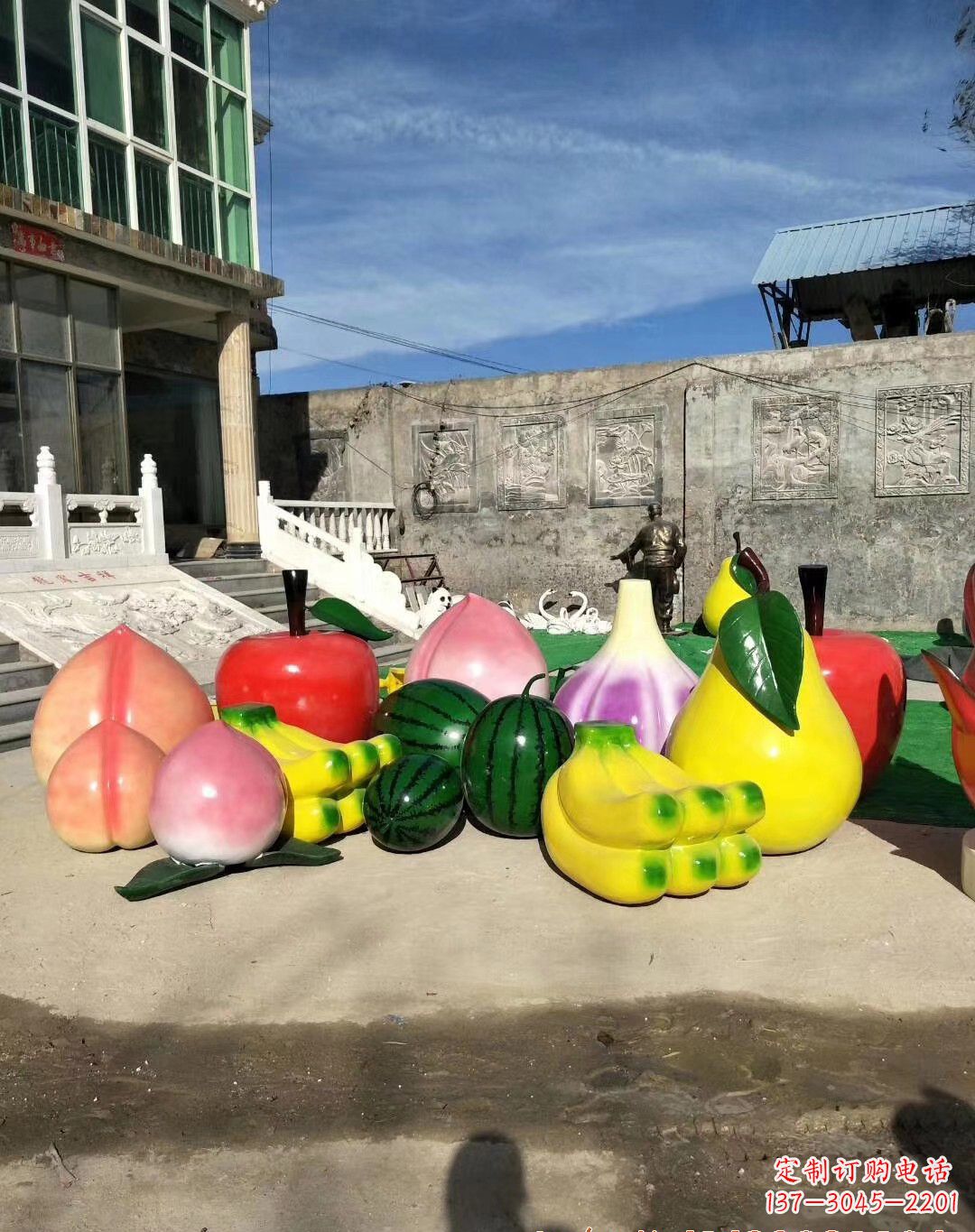 成都玻璃钢水果雕塑一种别致的艺术