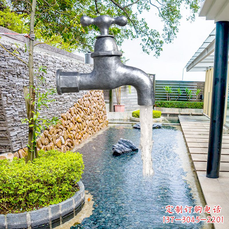 成都玻璃钢水龙头喷泉雕塑精美绝伦