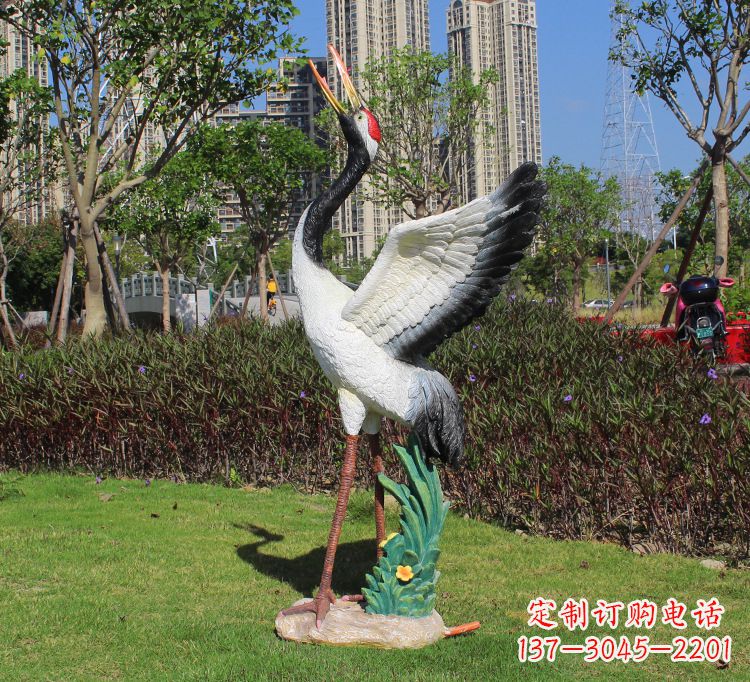 成都玻璃钢仙鹤雕塑