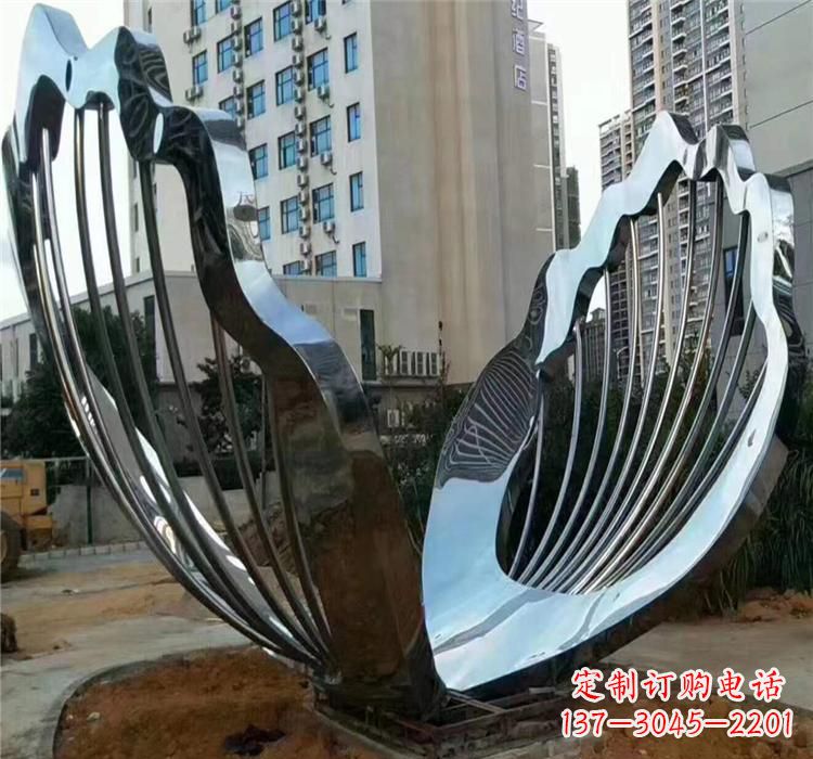 成都不锈钢贝壳雕塑艺术与自然的完美结合