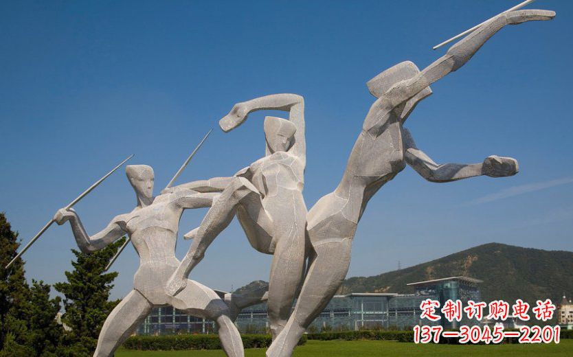 成都不锈钢标枪运动雕塑