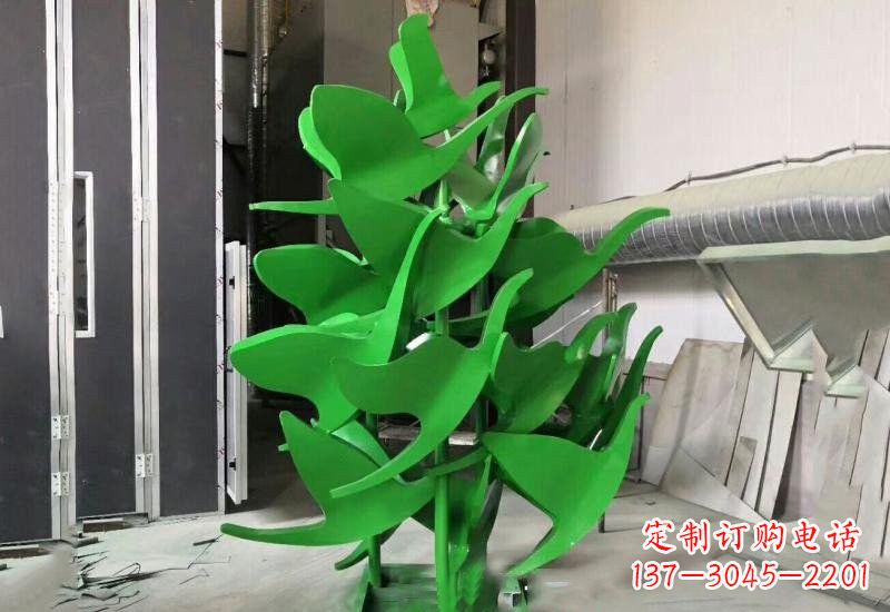 成都优雅美观的不锈钢彩色大雁雕塑