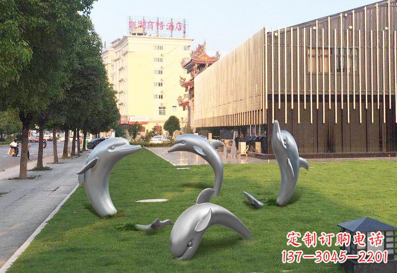 成都不锈钢海豚雕塑艺术与环保的完美结合