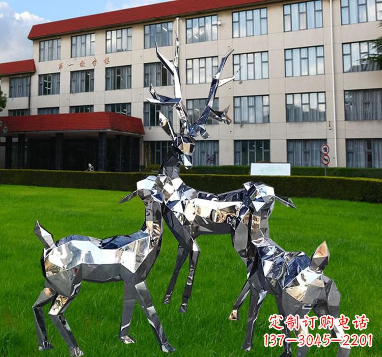 成都不锈钢麋鹿雕塑美观耐用的艺术品