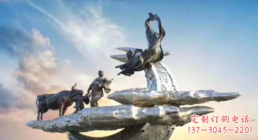 成都不锈钢嫦娥奔月雕塑