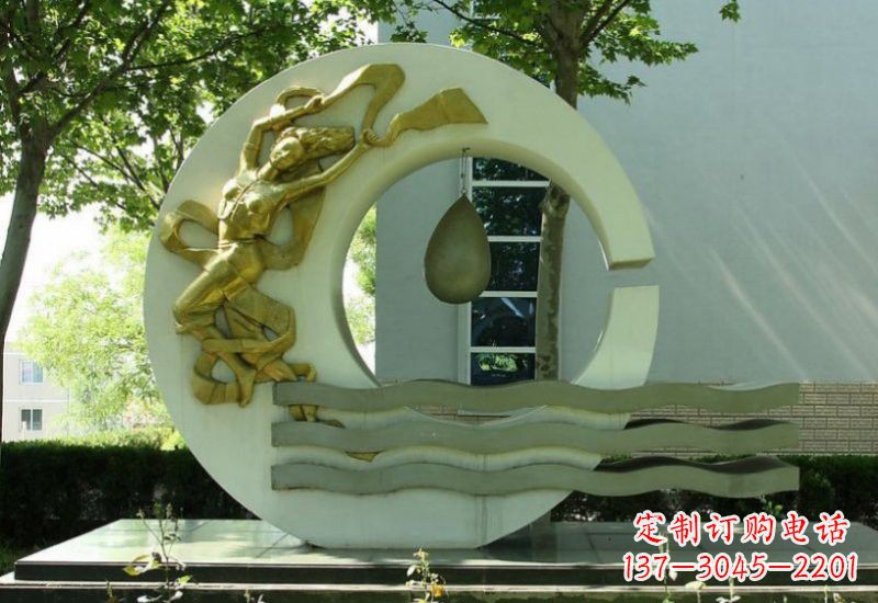 成都不锈钢嫦娥奔月雕塑