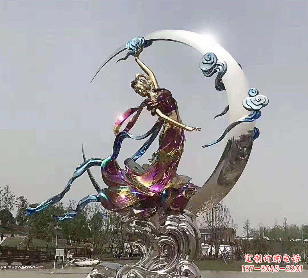 成都不锈钢嫦娥奔月雕塑