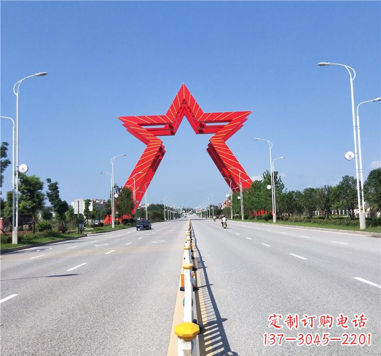 成都不锈钢城市拱门雕塑一座精美的艺术作品