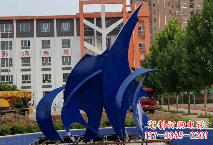 成都不锈钢抽象船帆雕塑