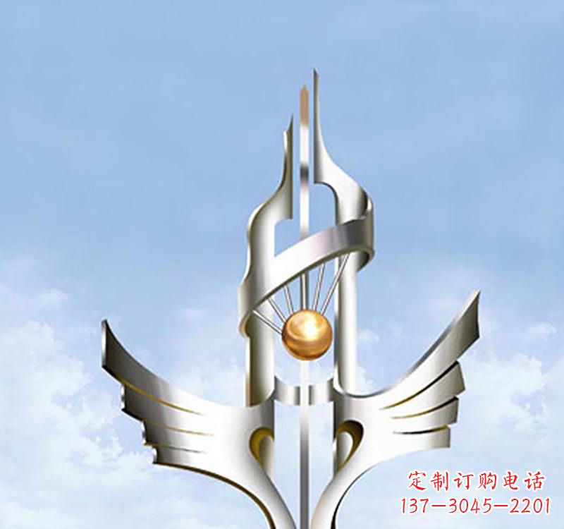 成都以不锈钢为材料的翅膀雕塑