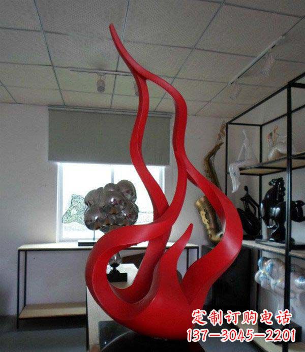 成都精致不锈钢火苗雕塑