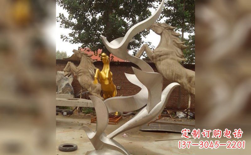 成都不锈钢大雁雕塑