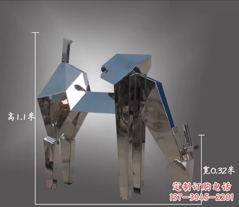 成都不锈钢动物雕塑——鹿