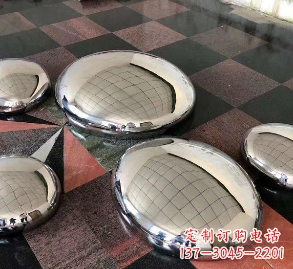 成都精致的不锈钢鹅卵石雕塑