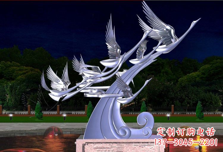 成都不锈钢雕塑——以天鹅为灵感