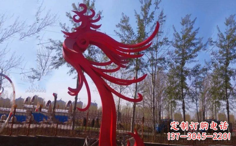 成都不锈钢凤凰雕塑——象征着美丽与力量