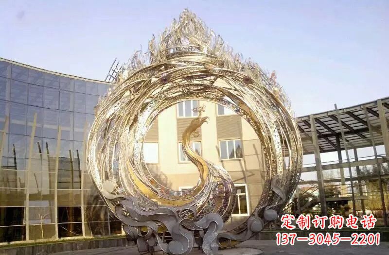 成都不锈钢凤凰涅槃雕塑