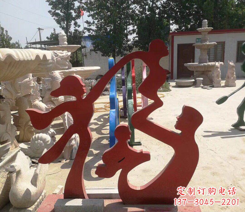 成都不锈钢福字雕塑