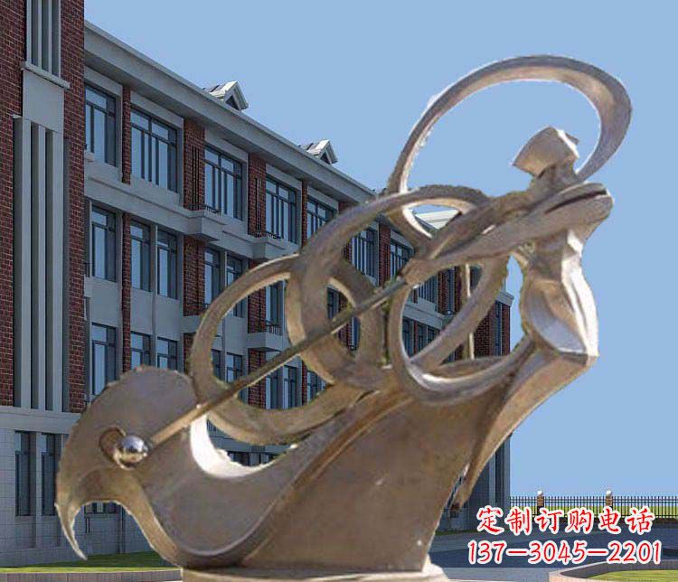 成都不锈钢制作的高尔夫球人物雕塑