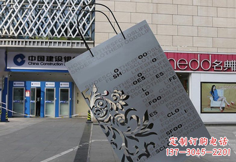 成都不锈钢购物袋雕塑——给人以美感的艺术品