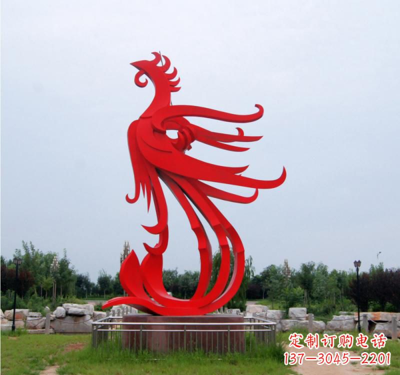 成都不锈钢凤凰雕塑绚丽多彩的艺术之美