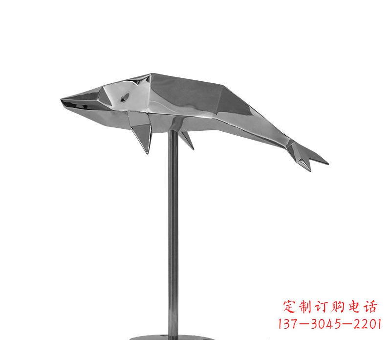 成都不锈钢海豚雕塑